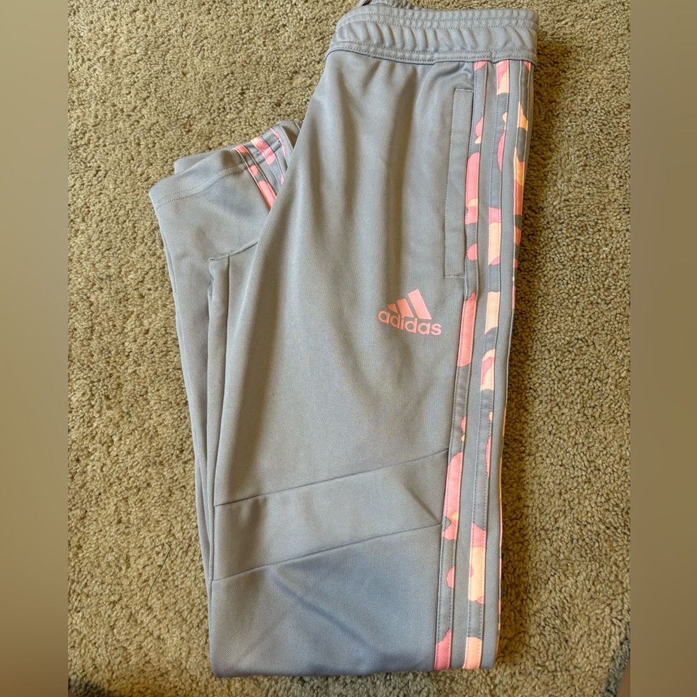 Adidas Gray and Peach Camo Sweats